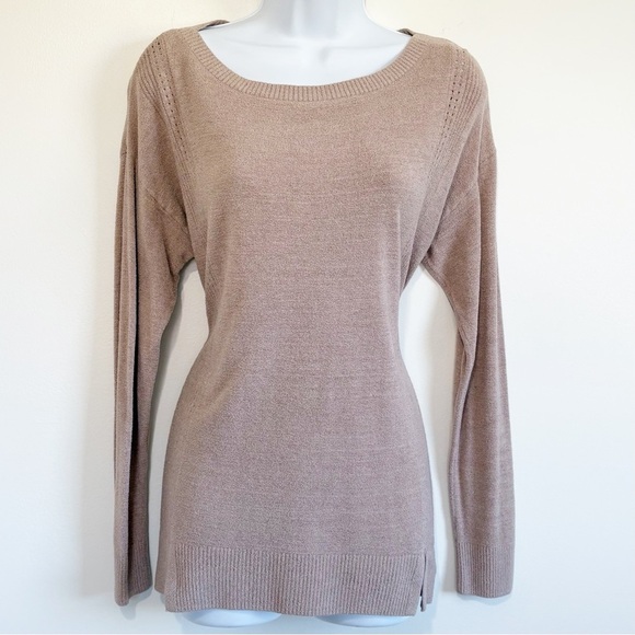 Barefoot Dreams Sweaters - BAREFOOT DREAMS Cozychic Ultra Light Long Sleeve Sweater Mauve Small